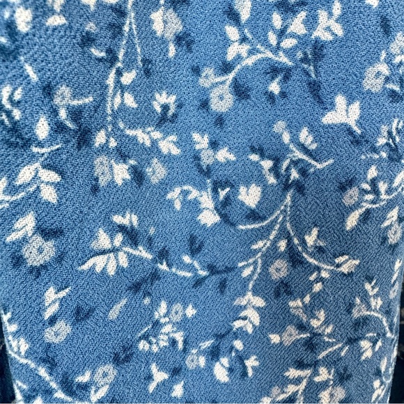 Reformation Elle Dress Size 0 Blue Floral Mini Short Puff Sleeve Smocked Top - Picture 5 of 7